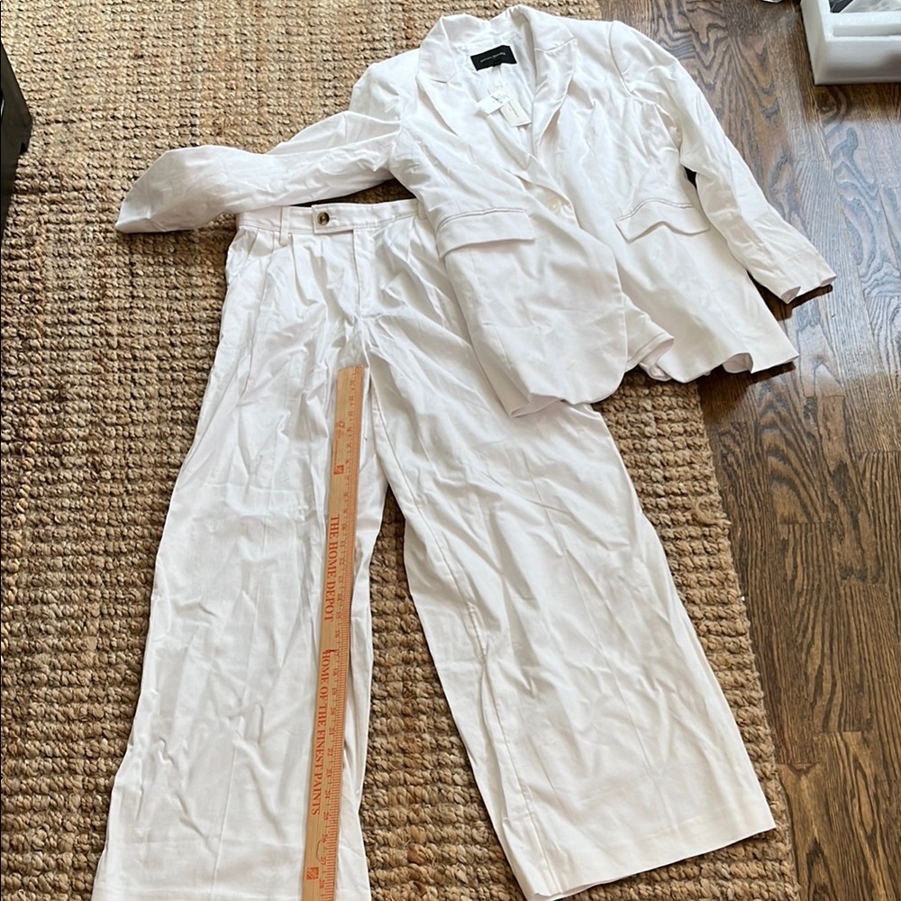 White Blazer and Pants Set